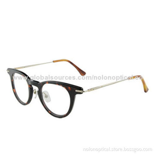Round Frame with Black Outside, Brown Stripe Inside Acetate